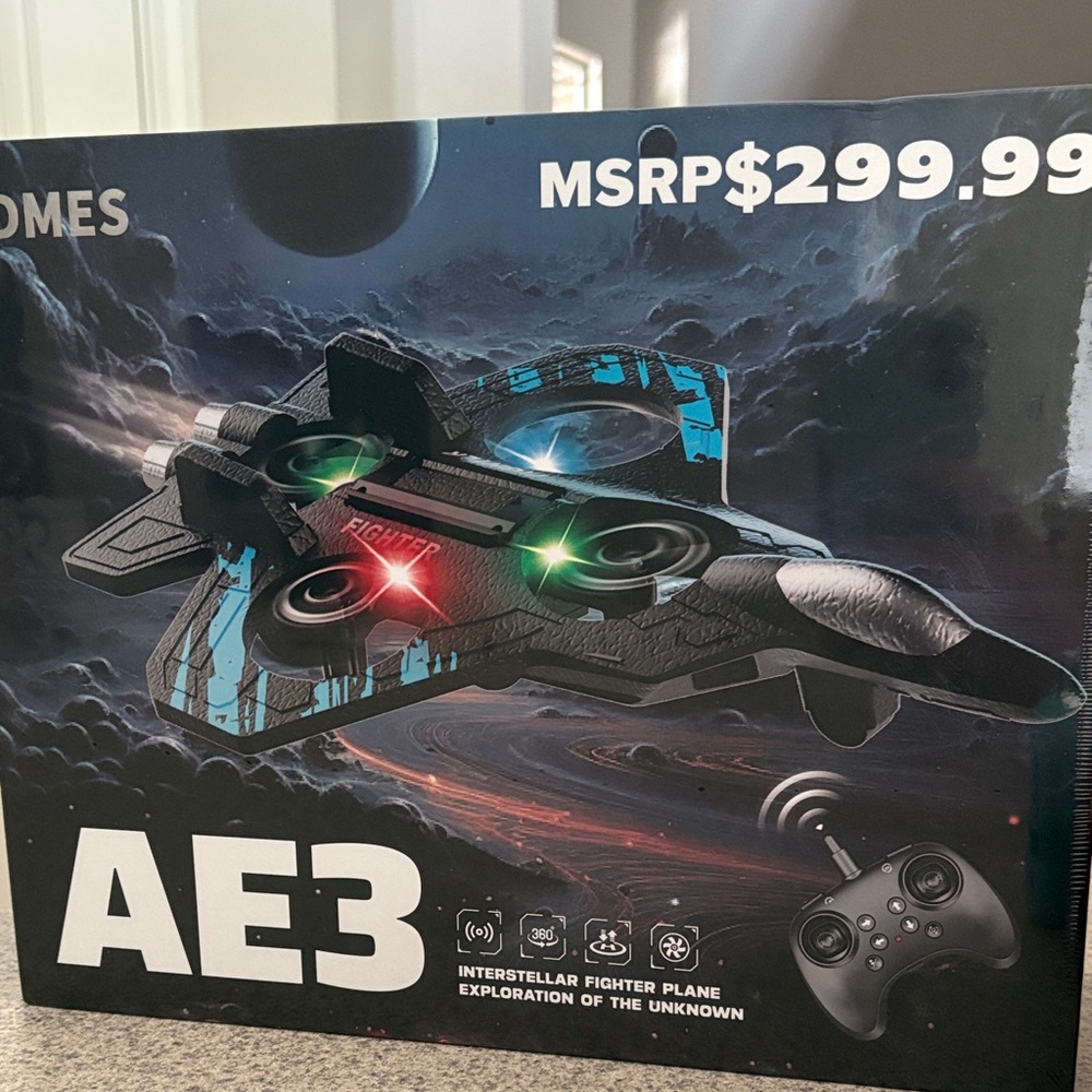 AE3 Interstellar Fighter Plane VR Accessory - Black & Blue